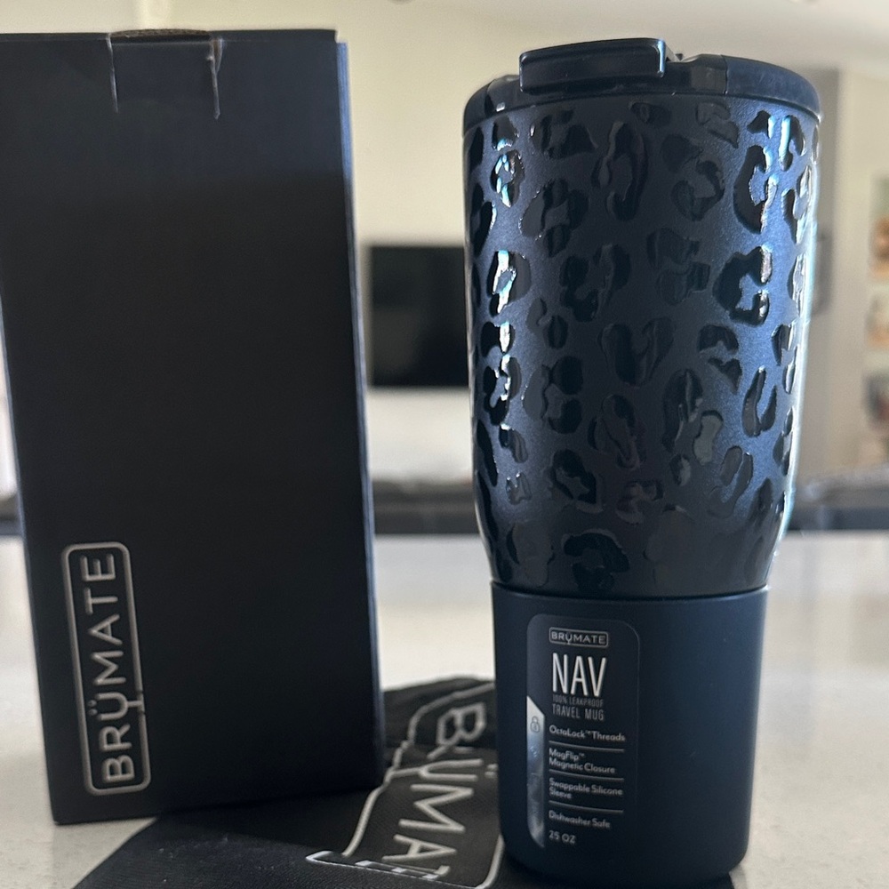 BrüMate NAV Black Leopard Travel Mug-Fast ship for the holidays